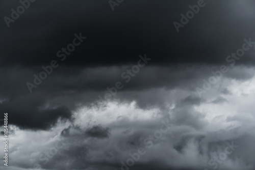 Dramatic dark storm clouds