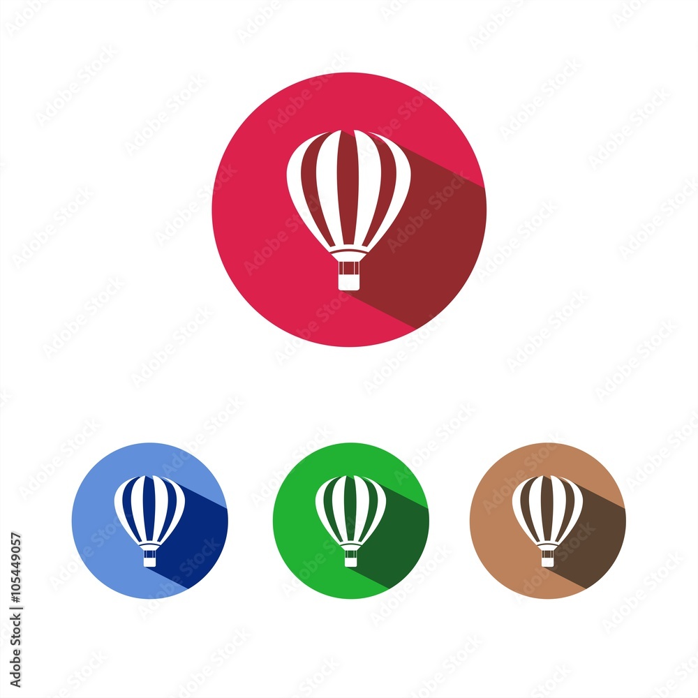 Fototapeta premium Icono de un globo aerostático. Ilustración vectorial