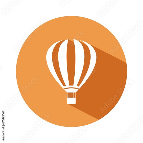 Icono de un globo aerostático. Ilustración vectorial