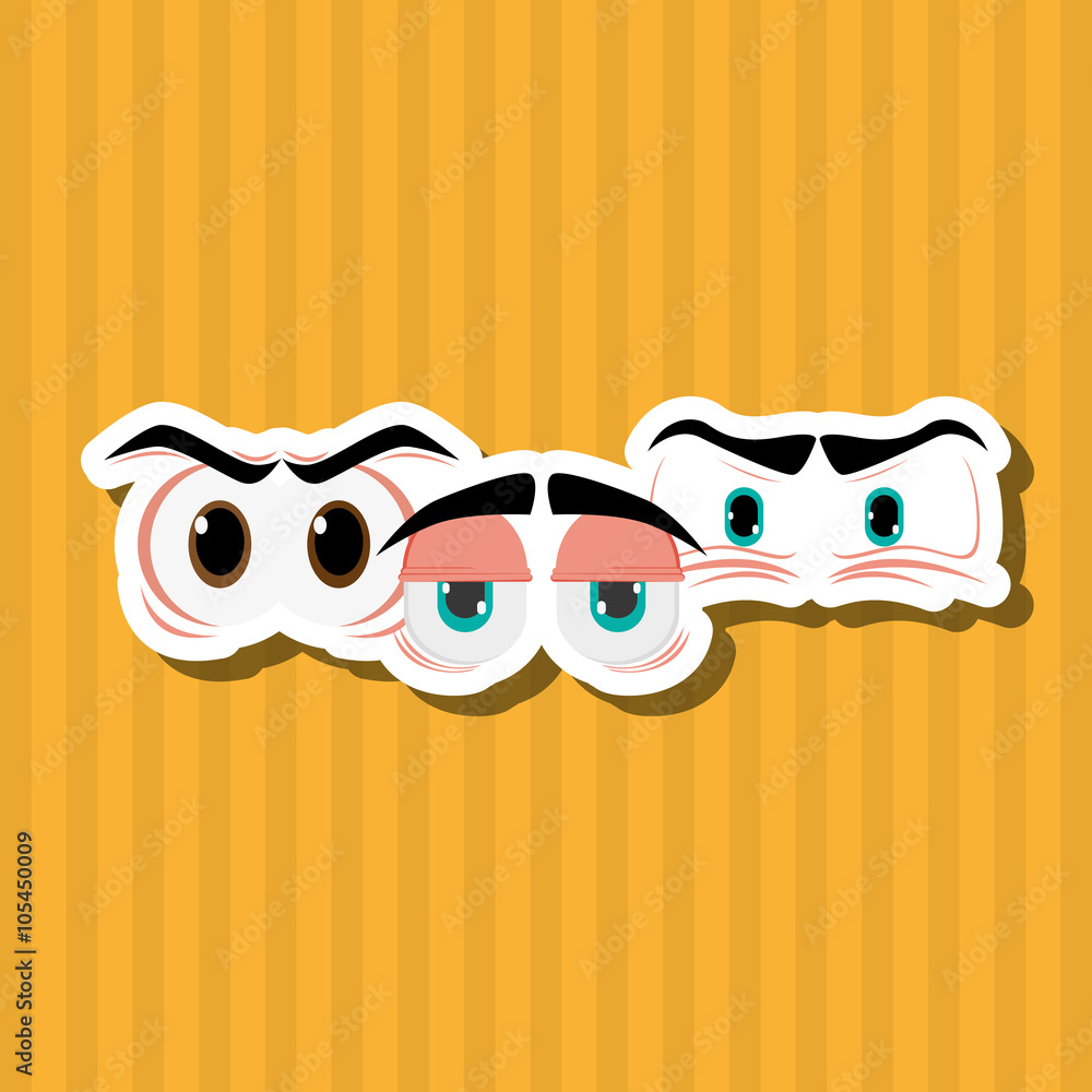Fototapeta premium Cartoon face design 