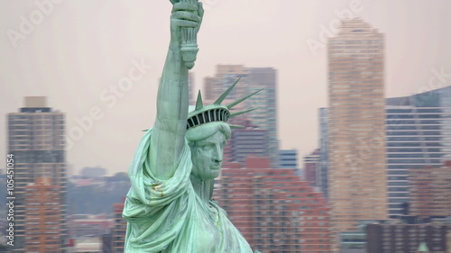 Aerial view of Statue of Liberty