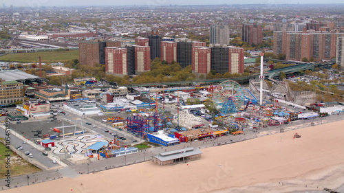 Aerial of coney island photo