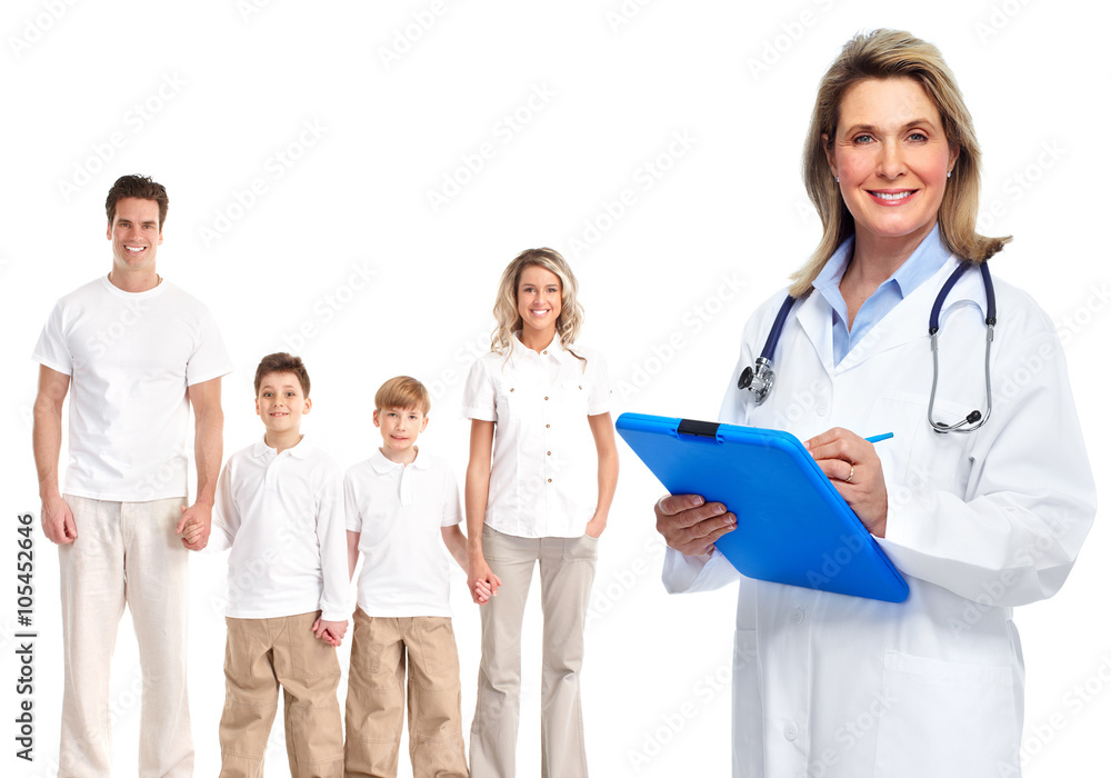 Medical family doctor and patients. Medical family doctor and patients.
