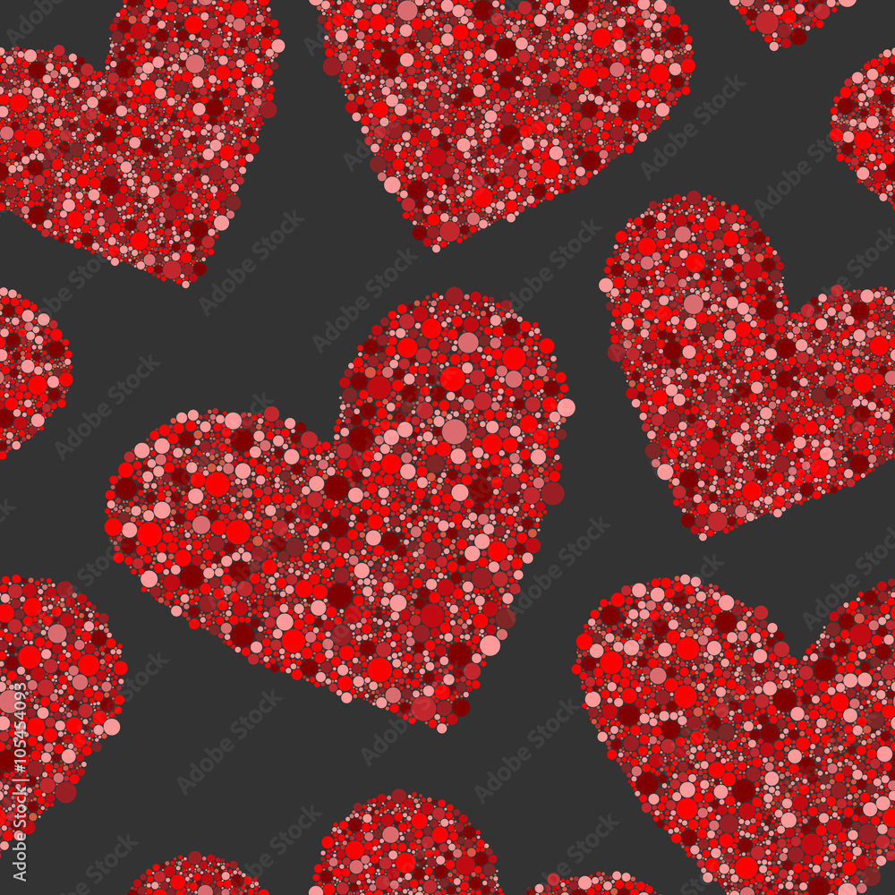 Abstract background with colored hearts Abstract background with colored hearts