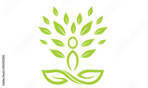 eco yoga, natural yoga logo design