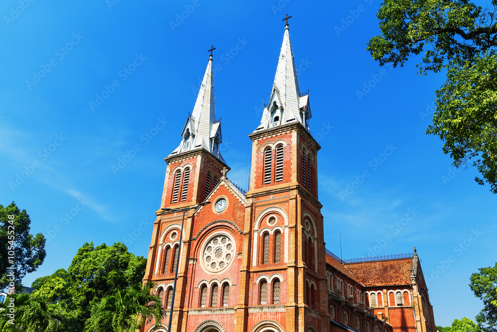 Saigon Notre Dame Cathedral Basilica in Ho Chi Minh city, Vietna