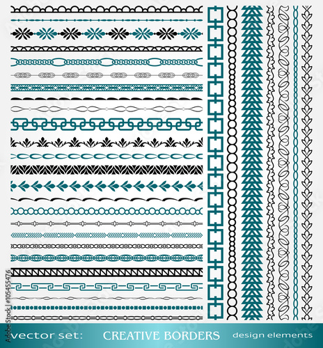 Creative Borders Design, calligraphic and geometric page decorations