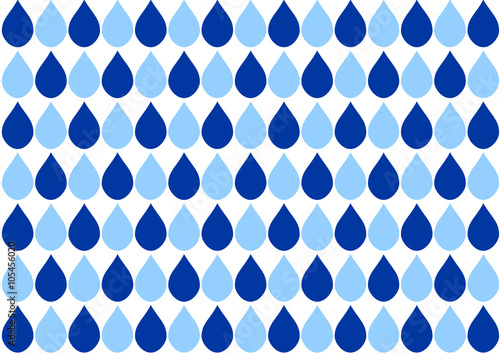 Blue Water Drops White Back...