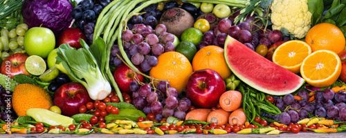 Various fruits and vegetables for healthy photo