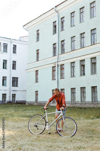 Man with a bicycle