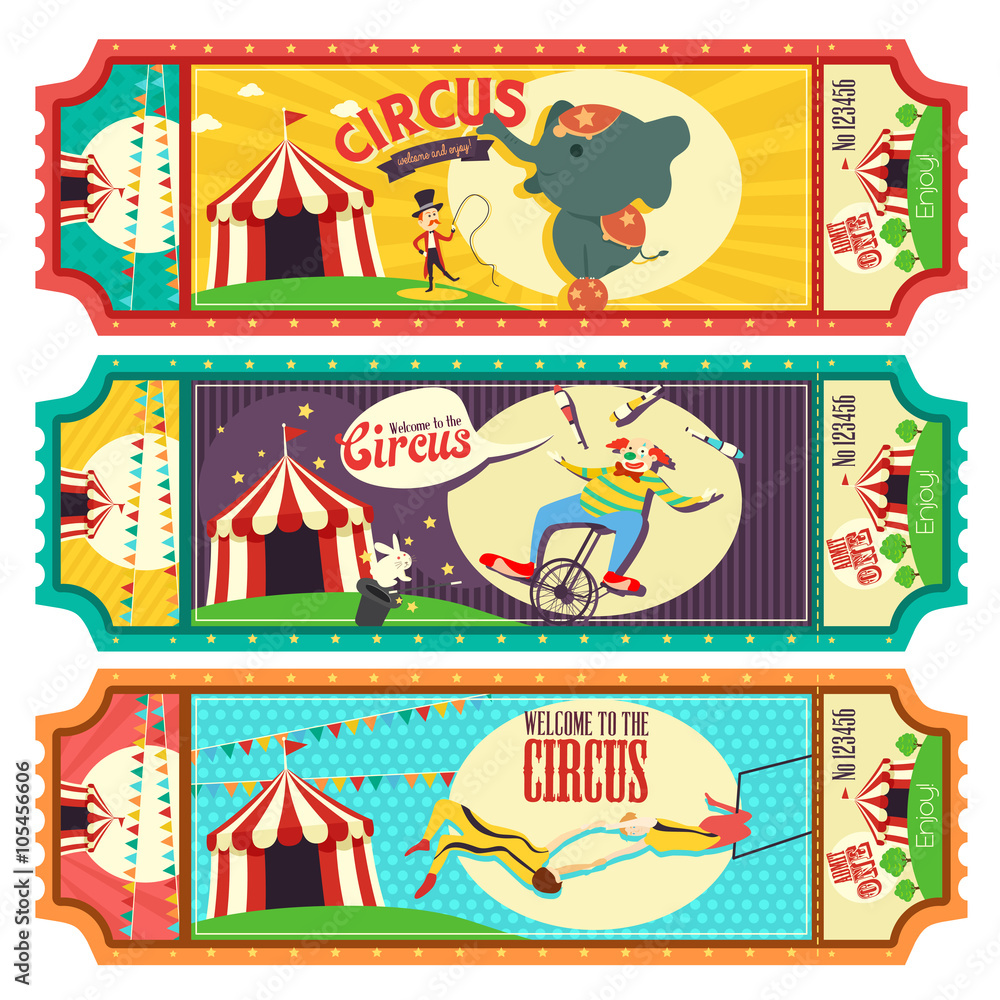 Circus Ticket Design