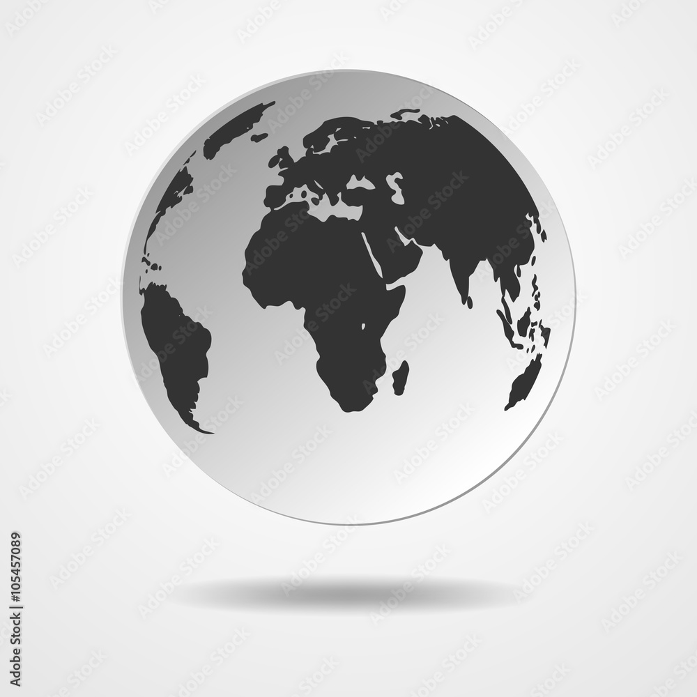 Collection of icons Earth Globe - vector illustration. Collection of icons Earth Globe - vector illustration.