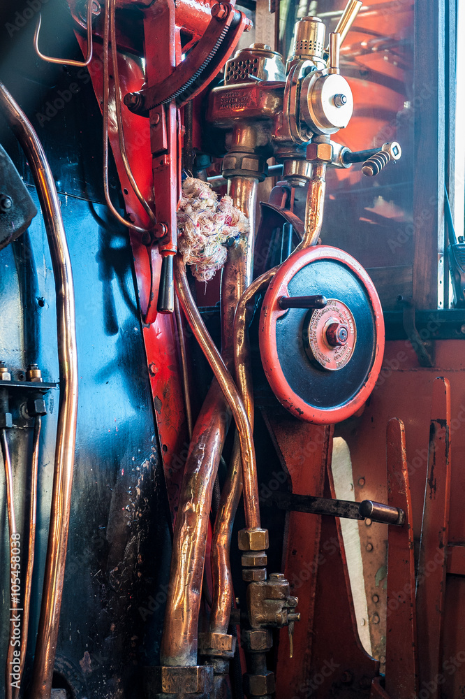 Fototapeta premium Dampflockomotive Fahrregler