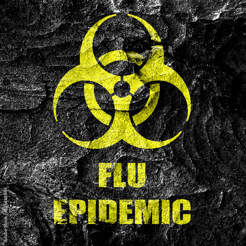 Fototapeta premium Flu virus concept background