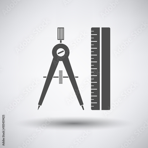 Compasses and scale icon