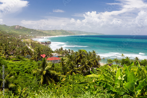 top view of tropical island Barbados, Caribbean photo