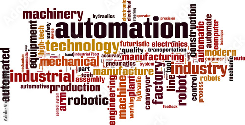 Automation word cloud concept. Vector illustration
