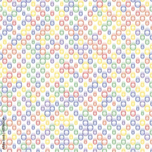 Colored circles of different sizes. Seamless pattern