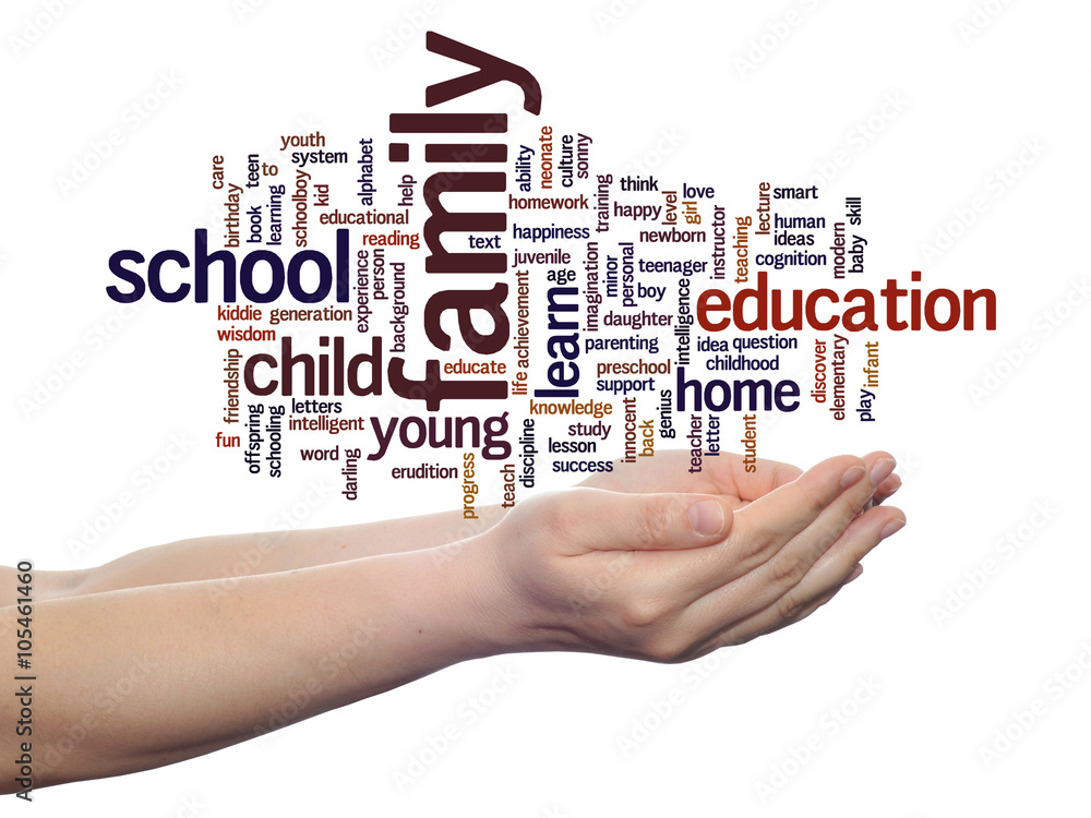 Conceptual education word cloud isolated Conceptual education word cloud isolated