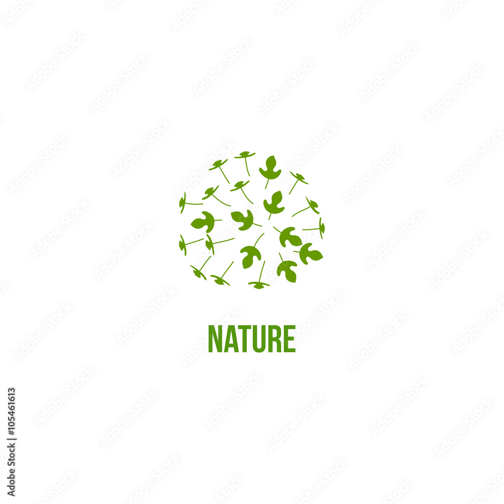 Nature Icon with lot of leaves Nature Icon with lot of leaves