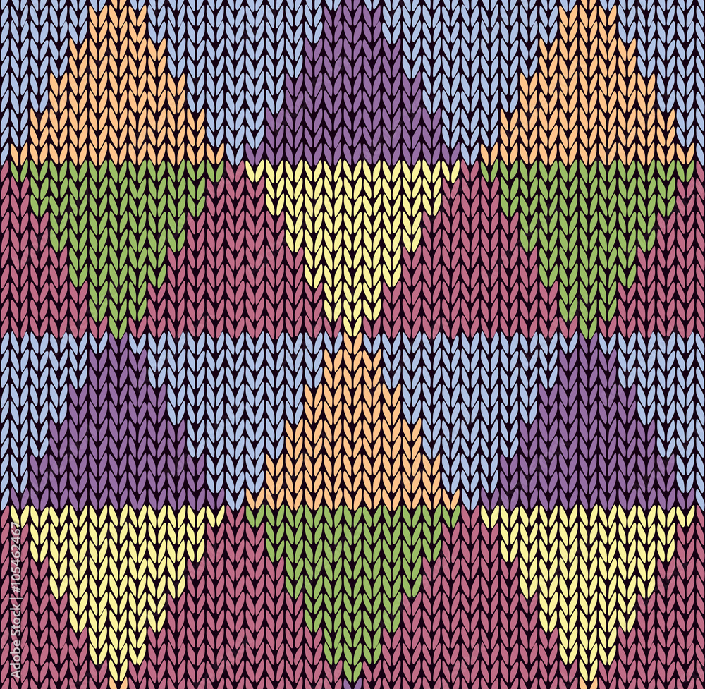 Style Seamless Color Knitted Pattern Style Seamless Color Knitted Pattern
