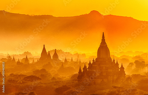 Sunset over Bagan