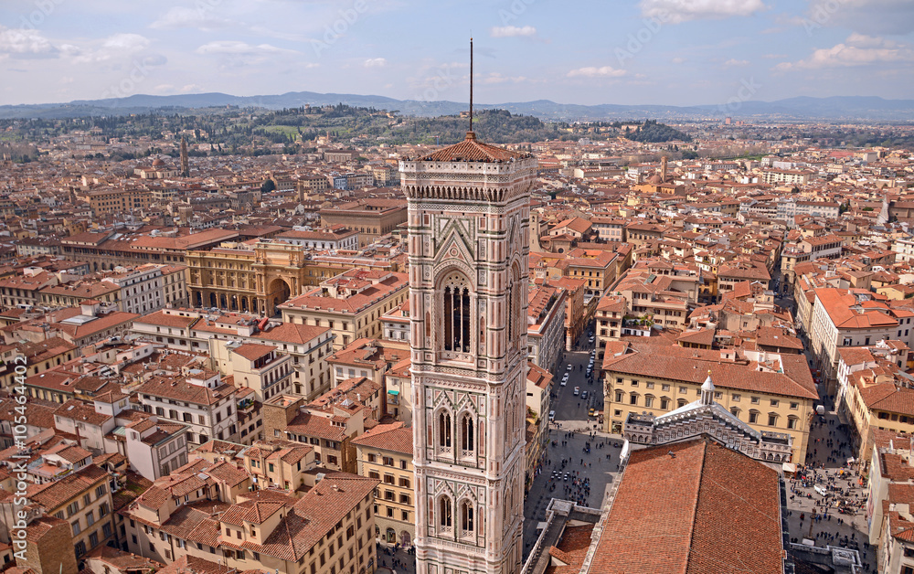 Dom Florenz, Blick von der Kuppel über die Stadt