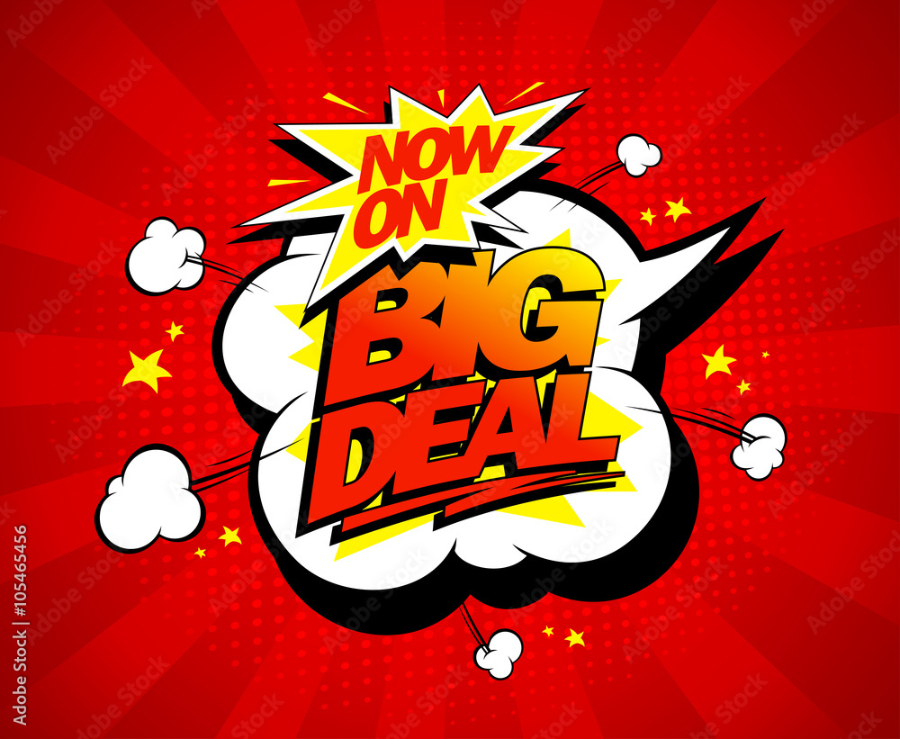 Big deal now on illustration in pop-art style Stock Vector | Adobe Stock