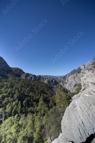 Beautiful panoramic mountain scenery in the summer on a sunny day. © trek6500