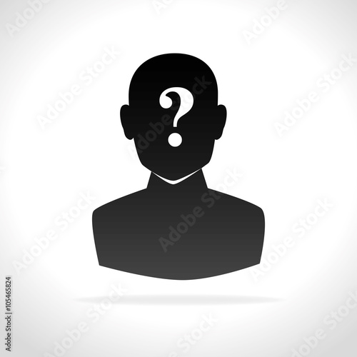 confused person design 