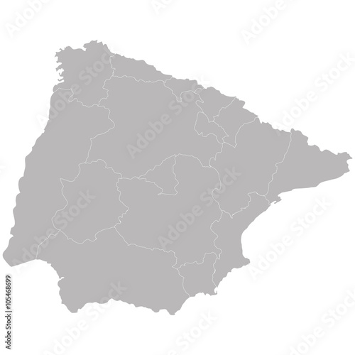 Map of Spain and Portugal