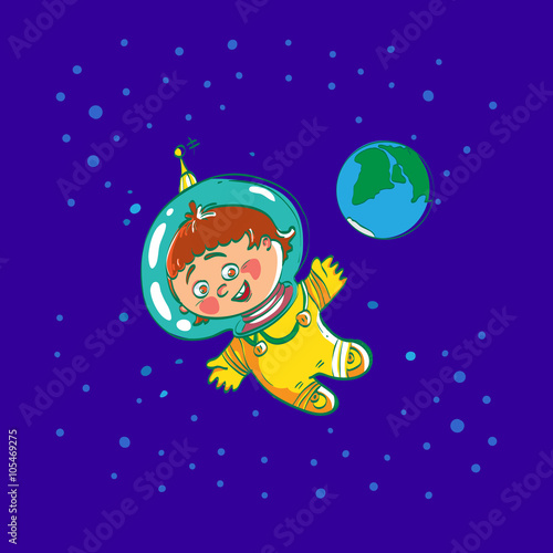 Wallpaper Mural Space child cartoon Torontodigital.ca