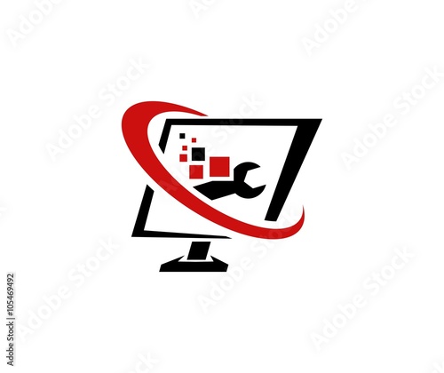 Computer repair logo