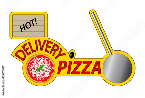 Pizza delivery logo