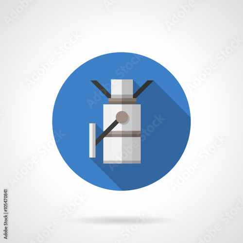 Metal turnstile round flat color vector icon