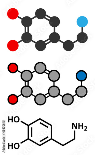 Dopamine neurotransmitter molecule
