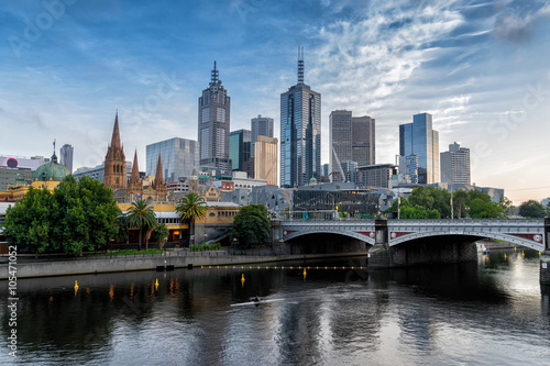 Melbourne s central business district on the Northbank of the Yarra River