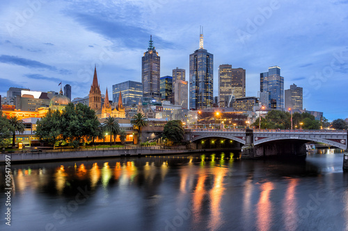 The city of Melbourne viewed from Southbank