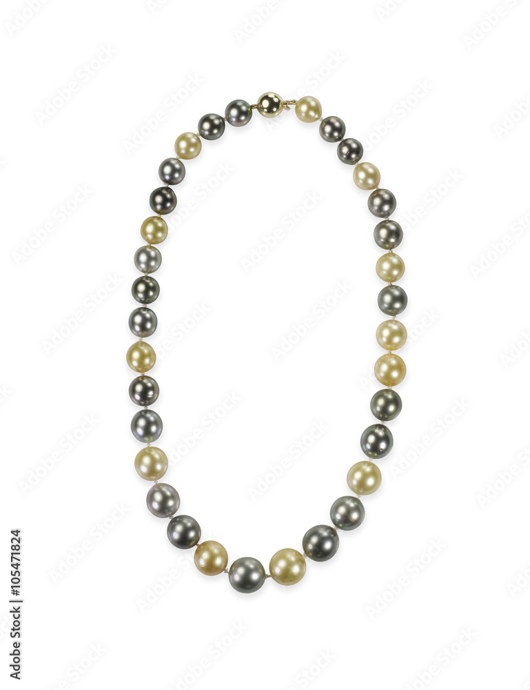 Beatiful pearl necklace isolated on a background Beatiful pearl necklace isolated on a background