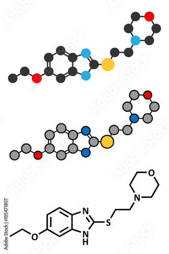 Fabomotizole anxiolytic drug molecule. photo