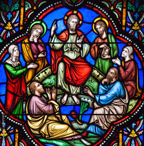 Sermon on the Mount Stained Glass