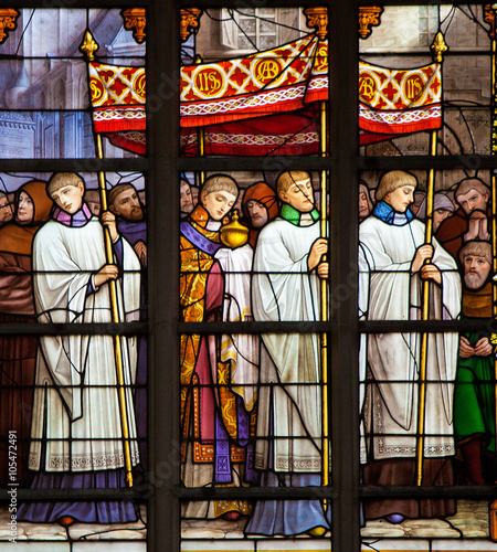 Catholic Procession - Stained Glass