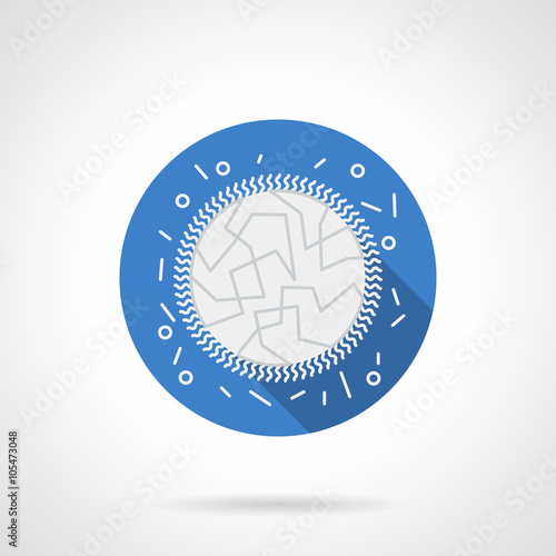 Immunology blue round flat vector icon