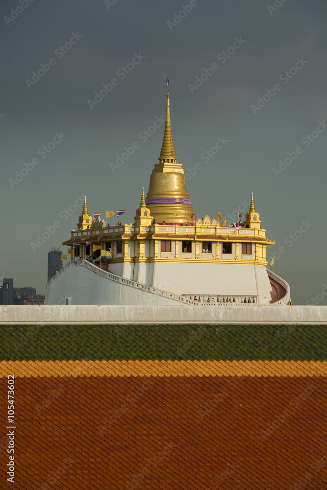 Naklejka premium THAILAND BANGKOK WAT RATCHANATDARAM GOLDEN MOUNT