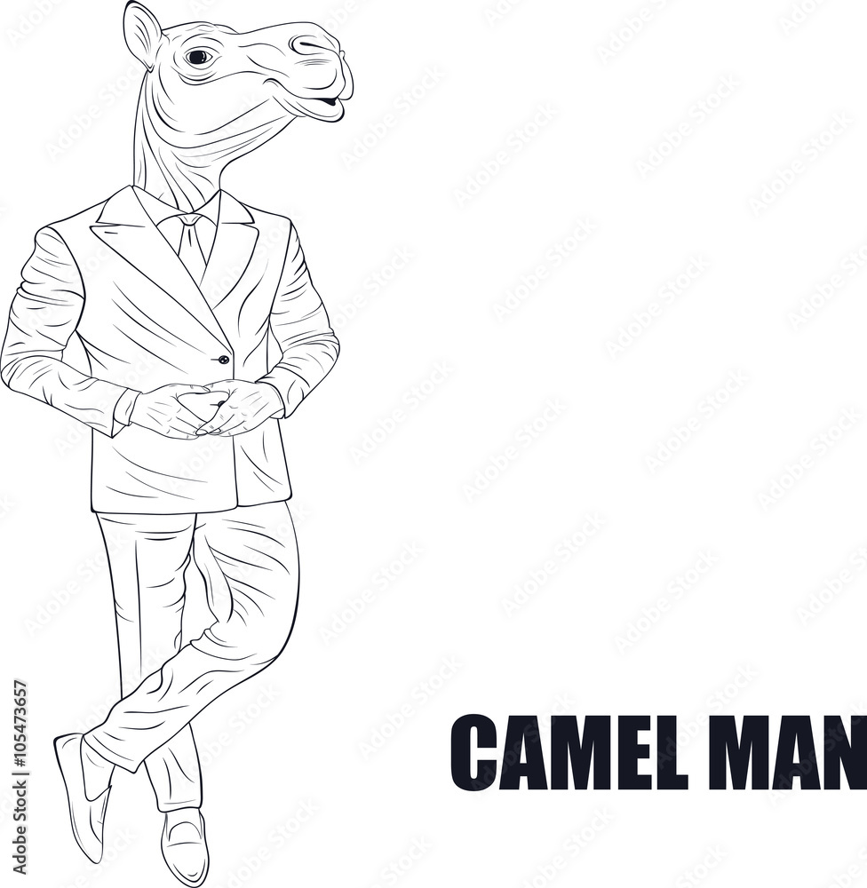 Obraz premium Cartoon character camel