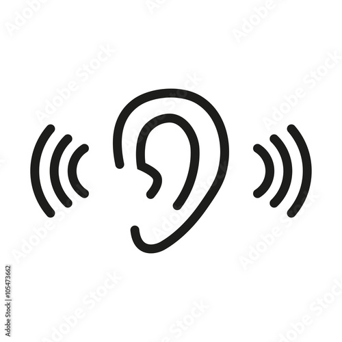 ear icon vector