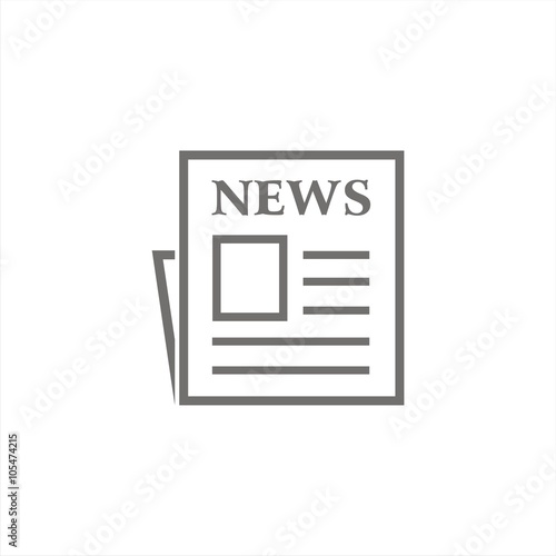 Icono de un periódico. ilustración vectorial aislada
