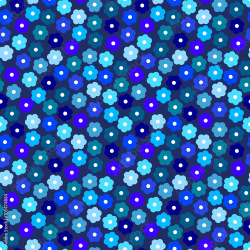 Fototapeta Naklejka Na Ścianę i Meble -  Flower seamless pattern. Small daisies background 