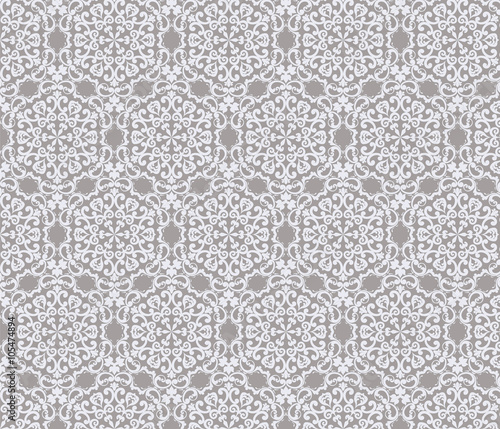 Lace round ornament pattern. Vector