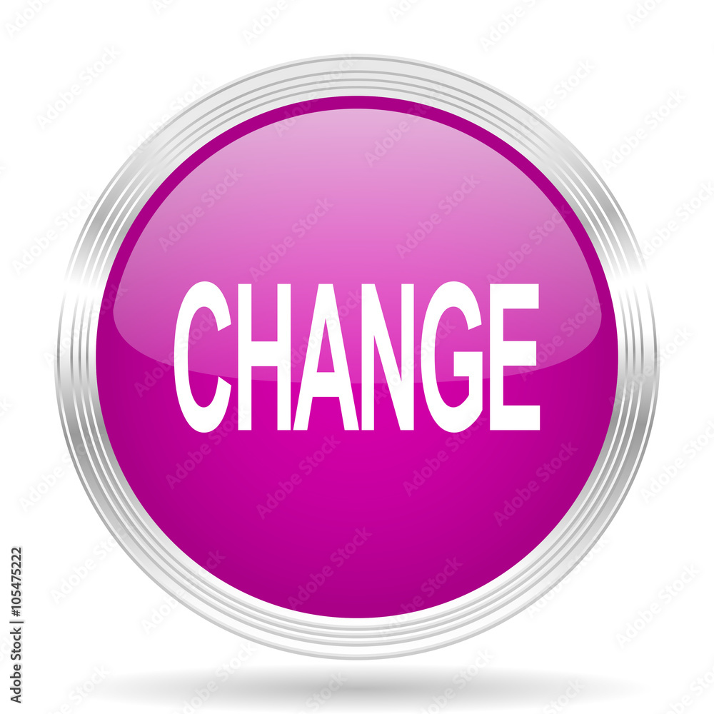 change pink modern web design glossy circle icon change pink modern web design glossy circle icon